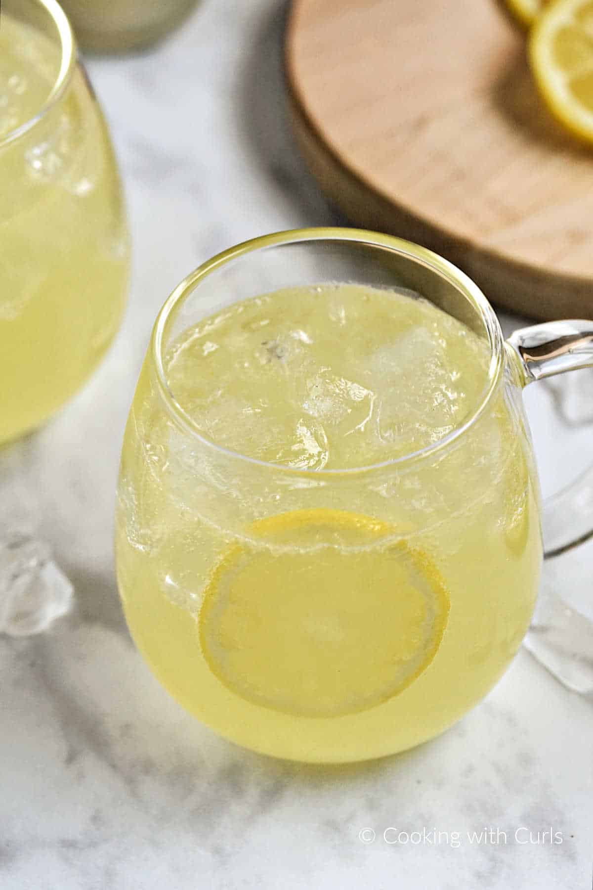 Limoncello Cocktail Moscow Mule in a glass