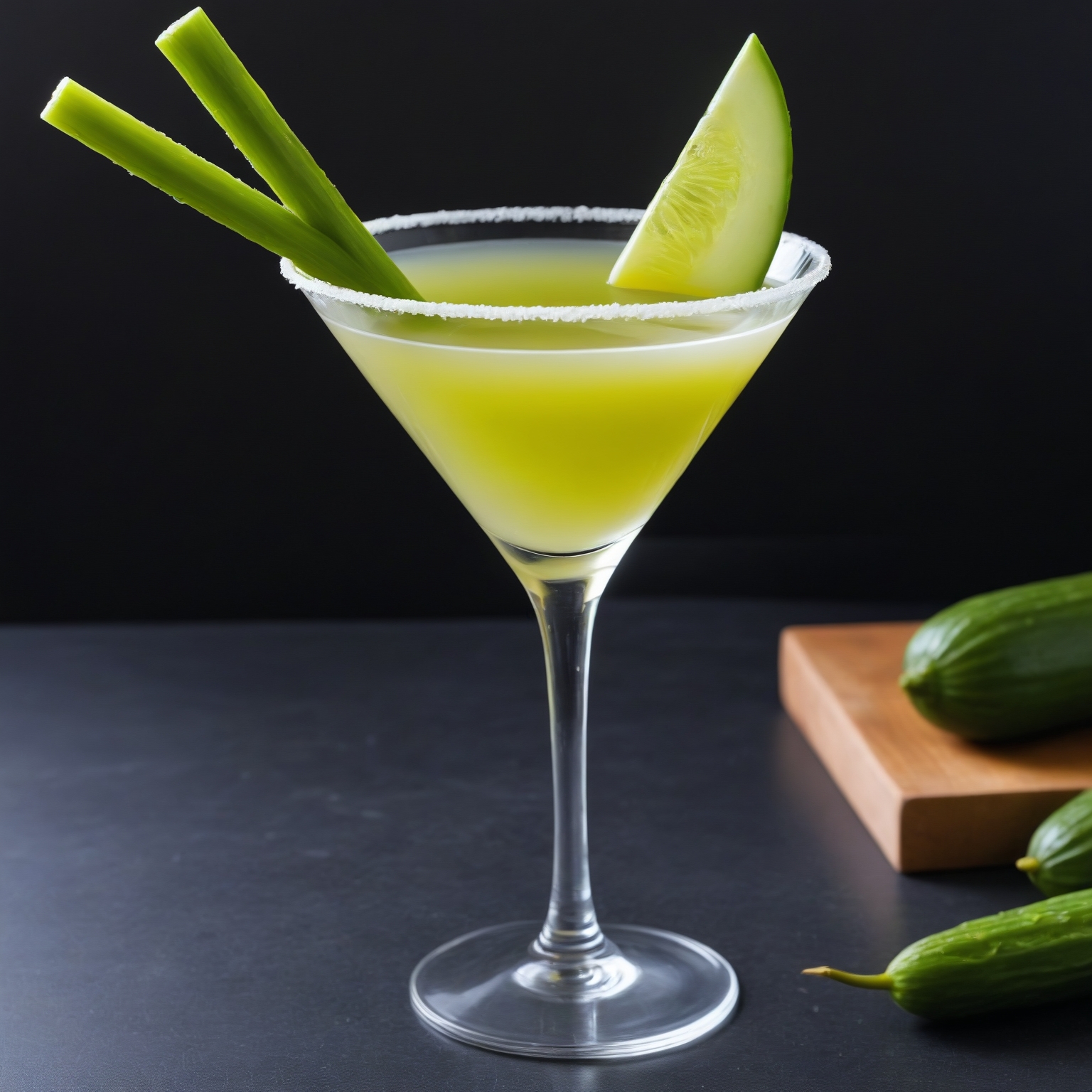 Dill Pickle Martini Recipe in a glass martini cup