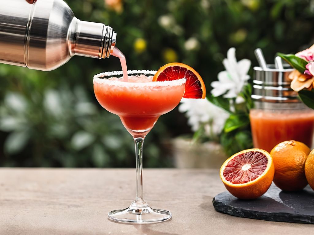 Blood Orange Margarita - Pouring Shot