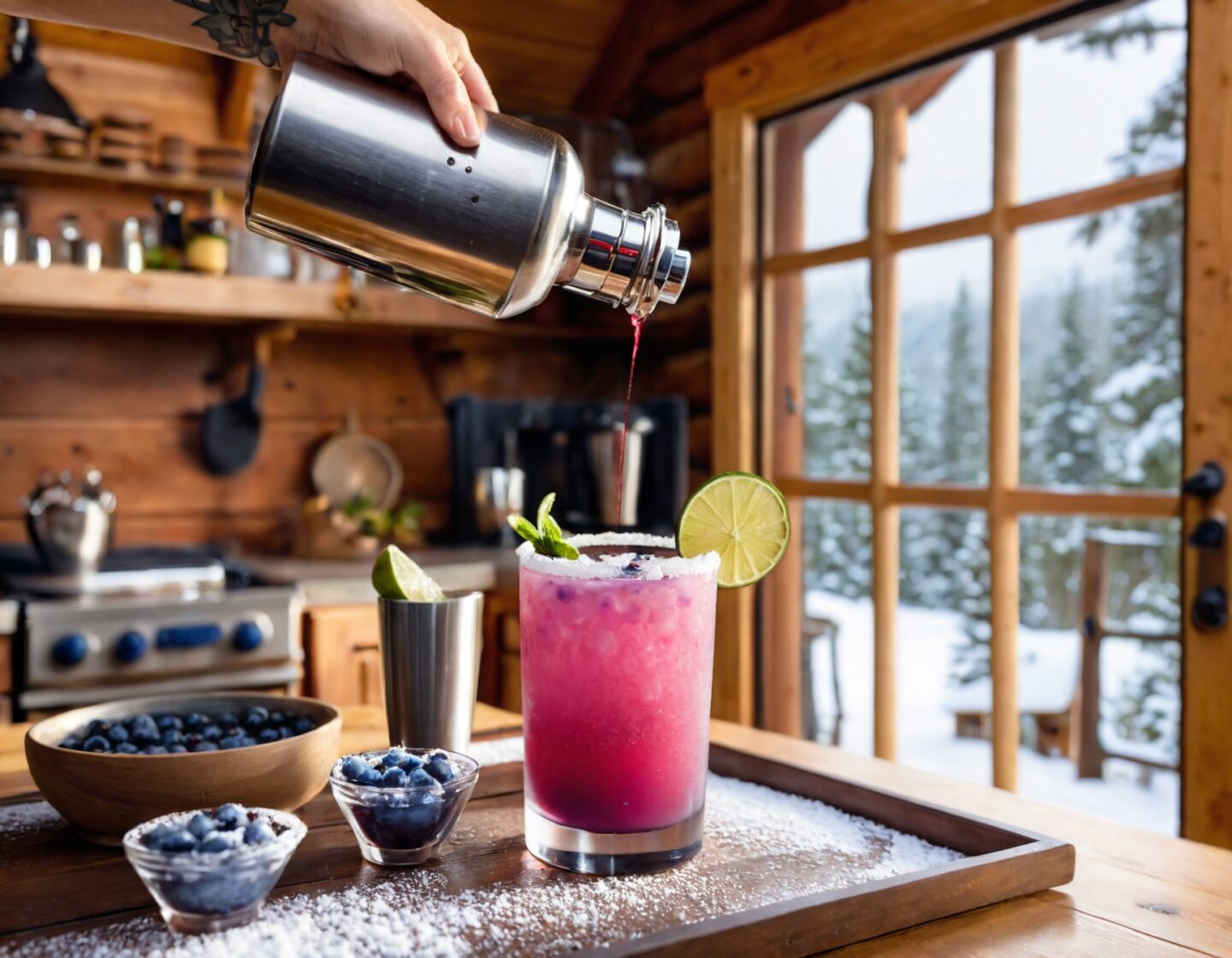 Blueberry Margarita Pour Shot