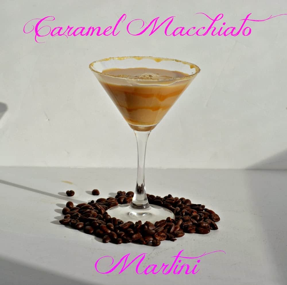 Caramel macchiato martini Coffee Cocktails in a cocktail glass