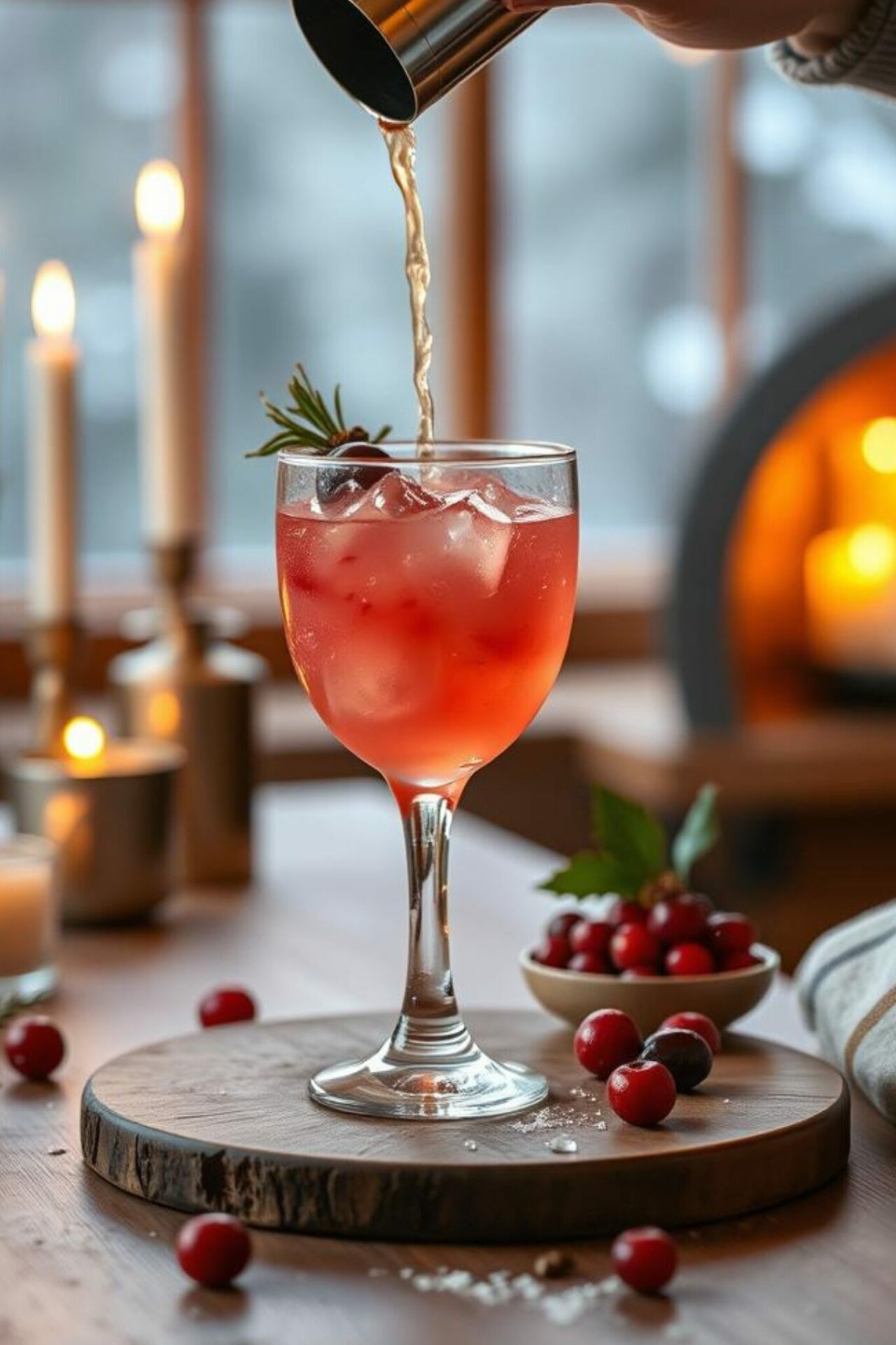 Tequila Cranberry Margarita Recipe - pour shot