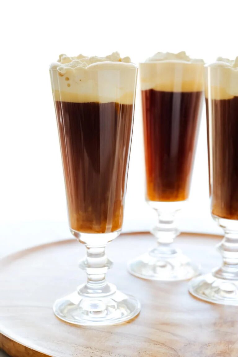 Irish Cream Coffee Cocktails in a glass