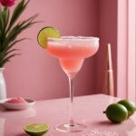 pink margarita in a glass