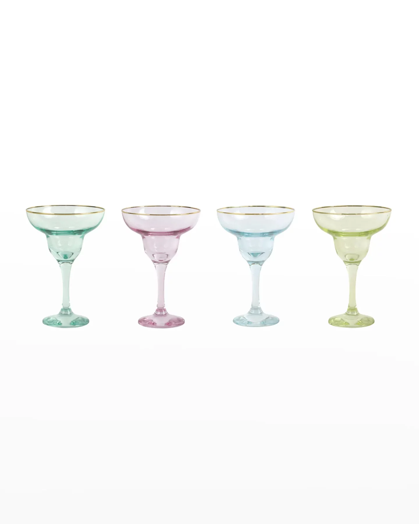 Pastel assortment of marg glasses