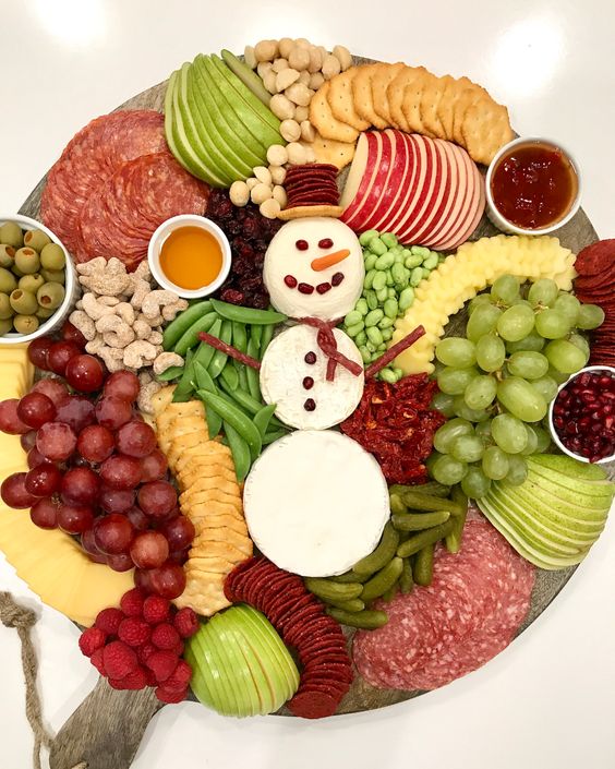 Snowman Snack Board