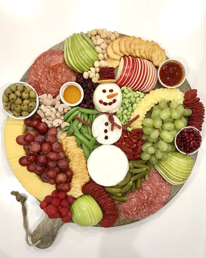 Snowman Snack Board