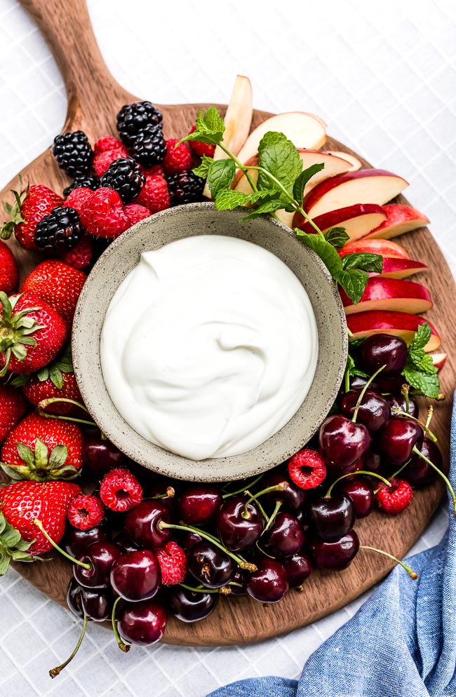 Yogurt Fruit Dip Board