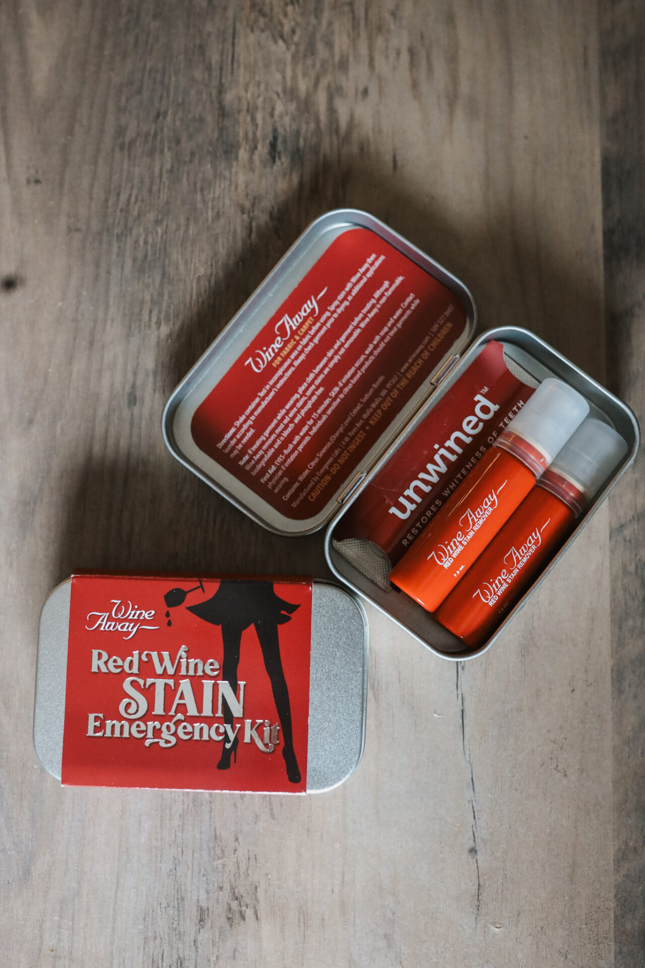 wine away stain emergency kit